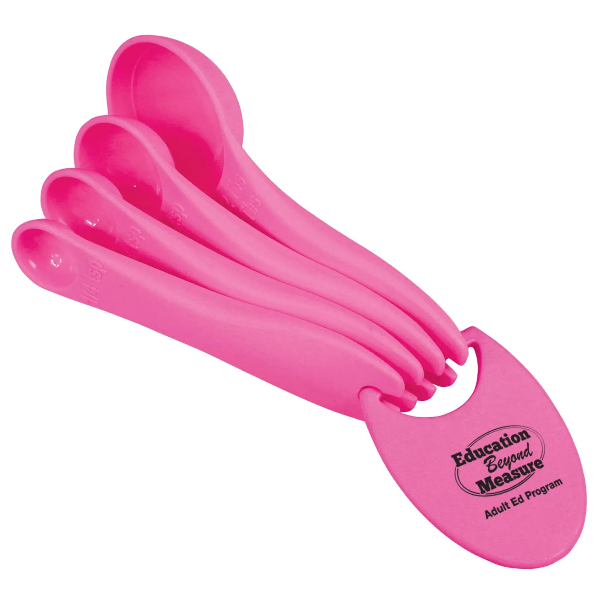 Pink Measuring Spoon Set with logo