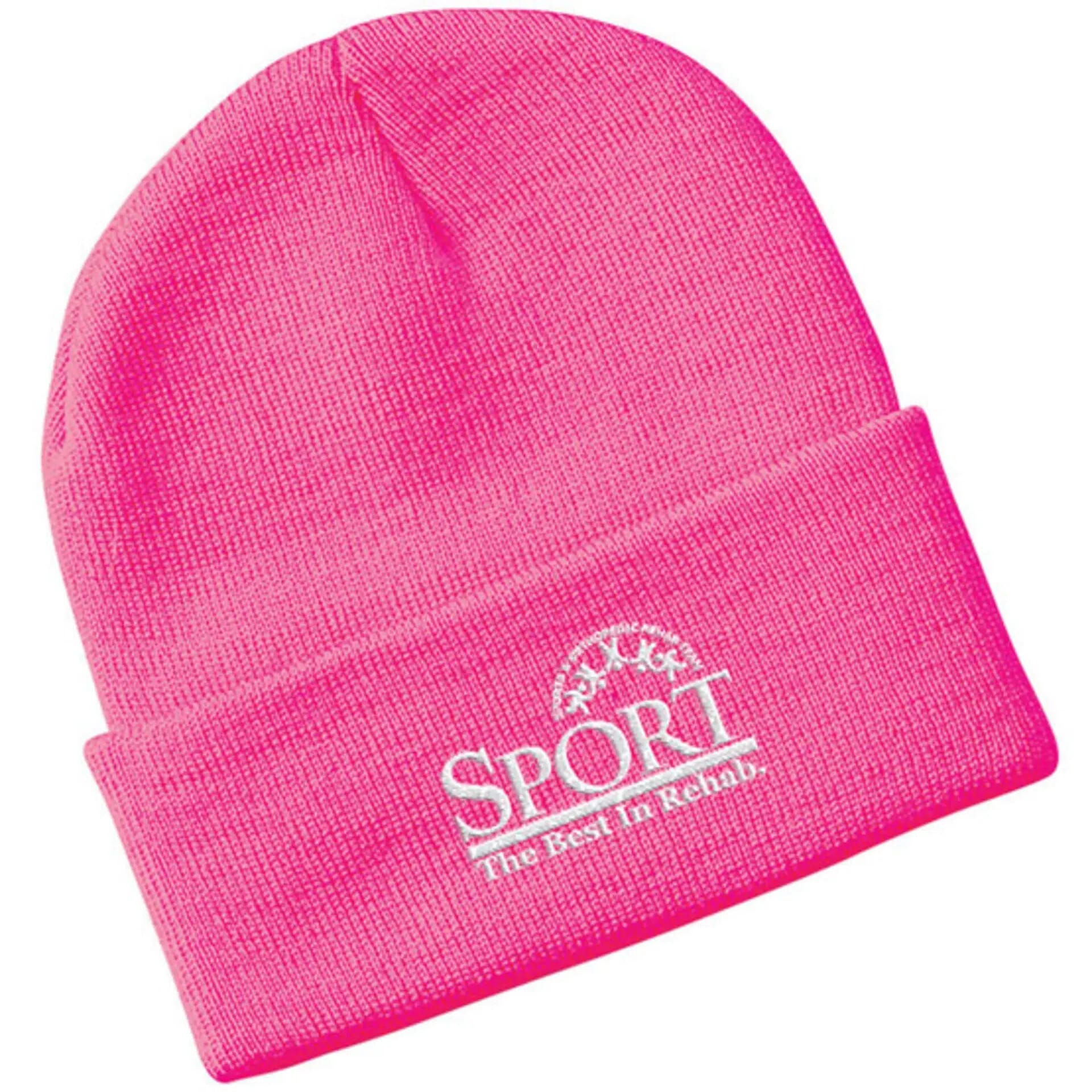Pink cap with embroidered logo