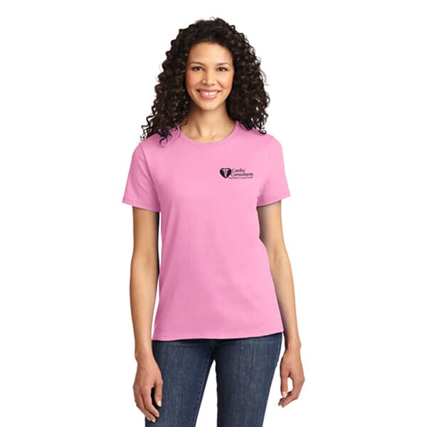 Pink t-shirt with logo