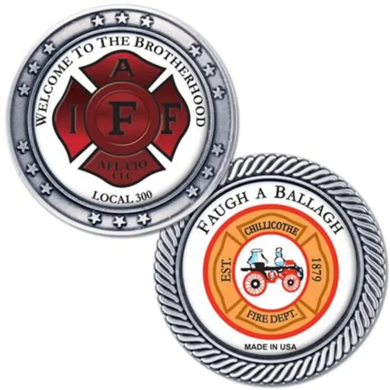 Silver challenge coin
