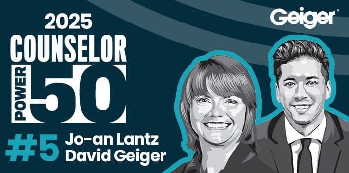 Jo-an Lantz & David Geiger Named #5 on 2025 Counselor Power 50