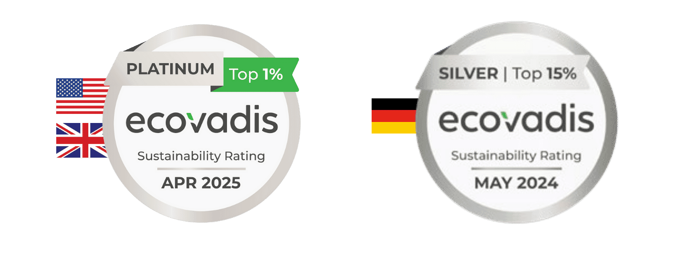 EcoVadis Awards for US, UK, and Germany