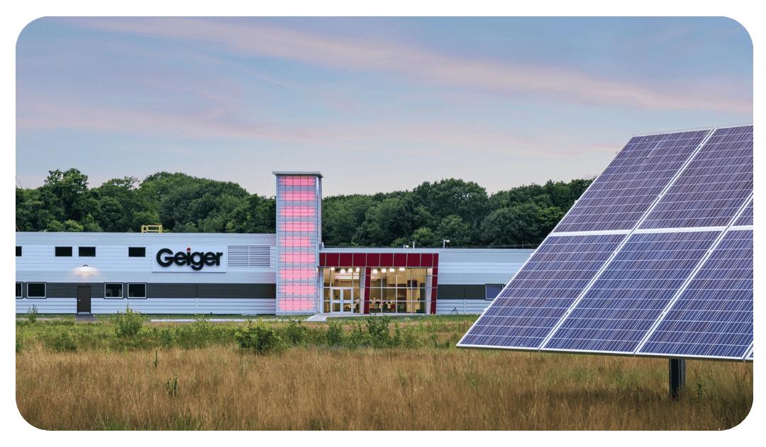Geiger Headquarters with Solar Panels