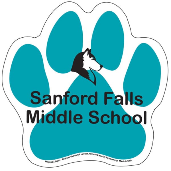 6" x 6" Paw Print Magnetic Sign