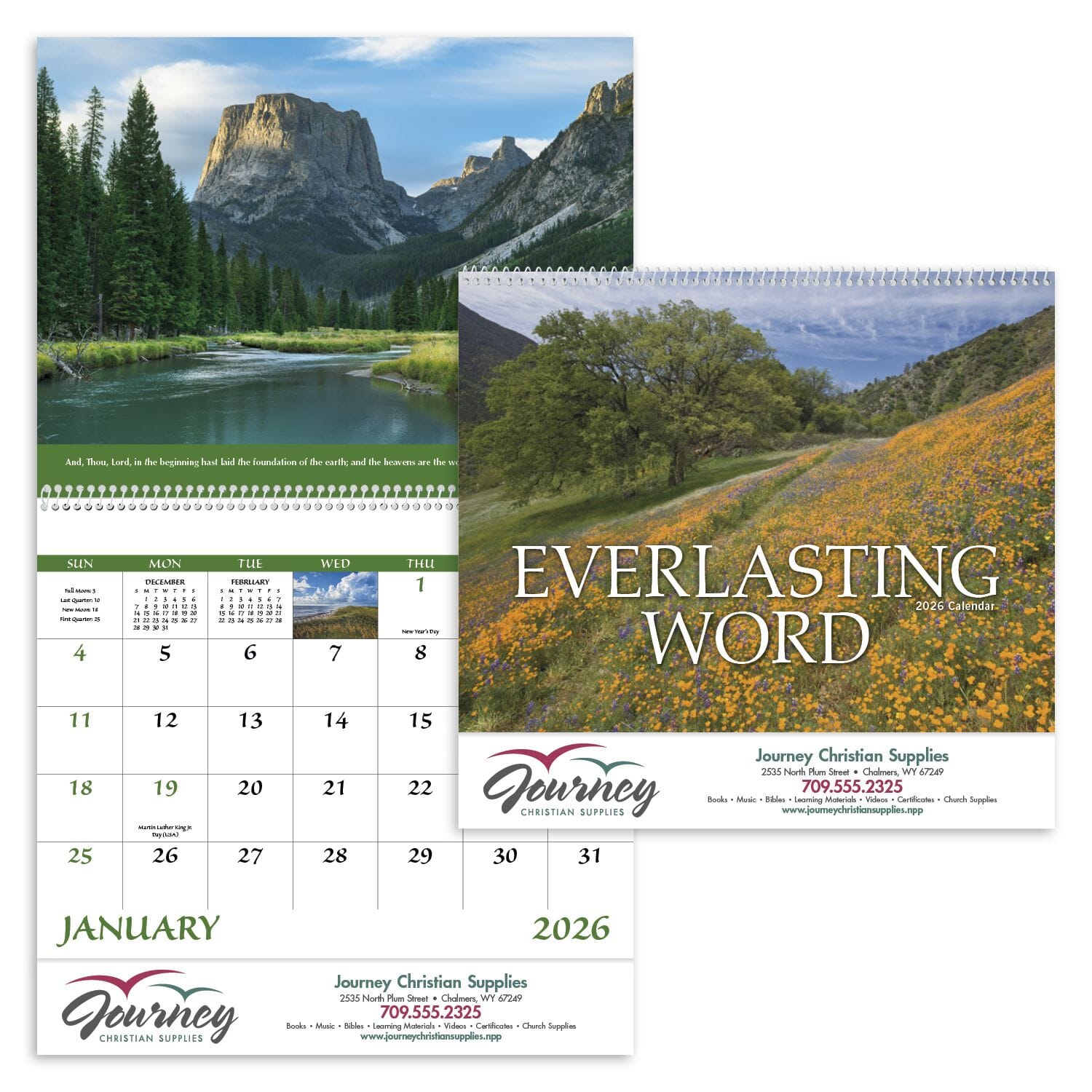 2025 Everlasting Word without Funeral Planner Spiral Calendar