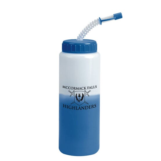 32 oz Mood Sports Bottle with Flexible Straw