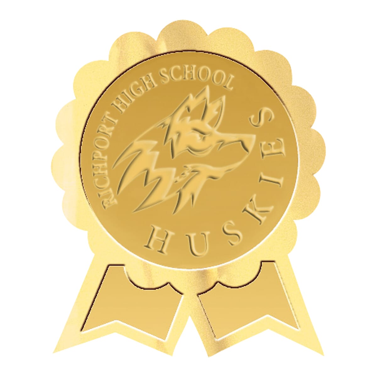 Embossed Foil Seal Roll Labels - Ribbons