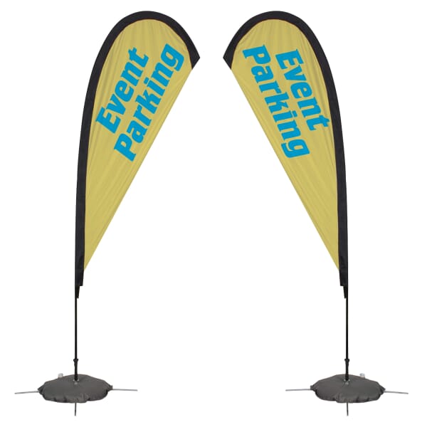 8' Premium Teardrop Sail Double-Sided Sign Kit with Scissor Base