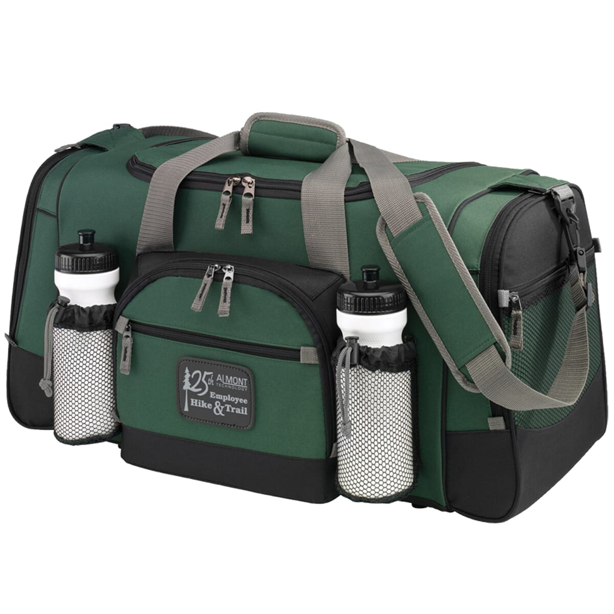 sport duffel bag with water bottle mesh pockets