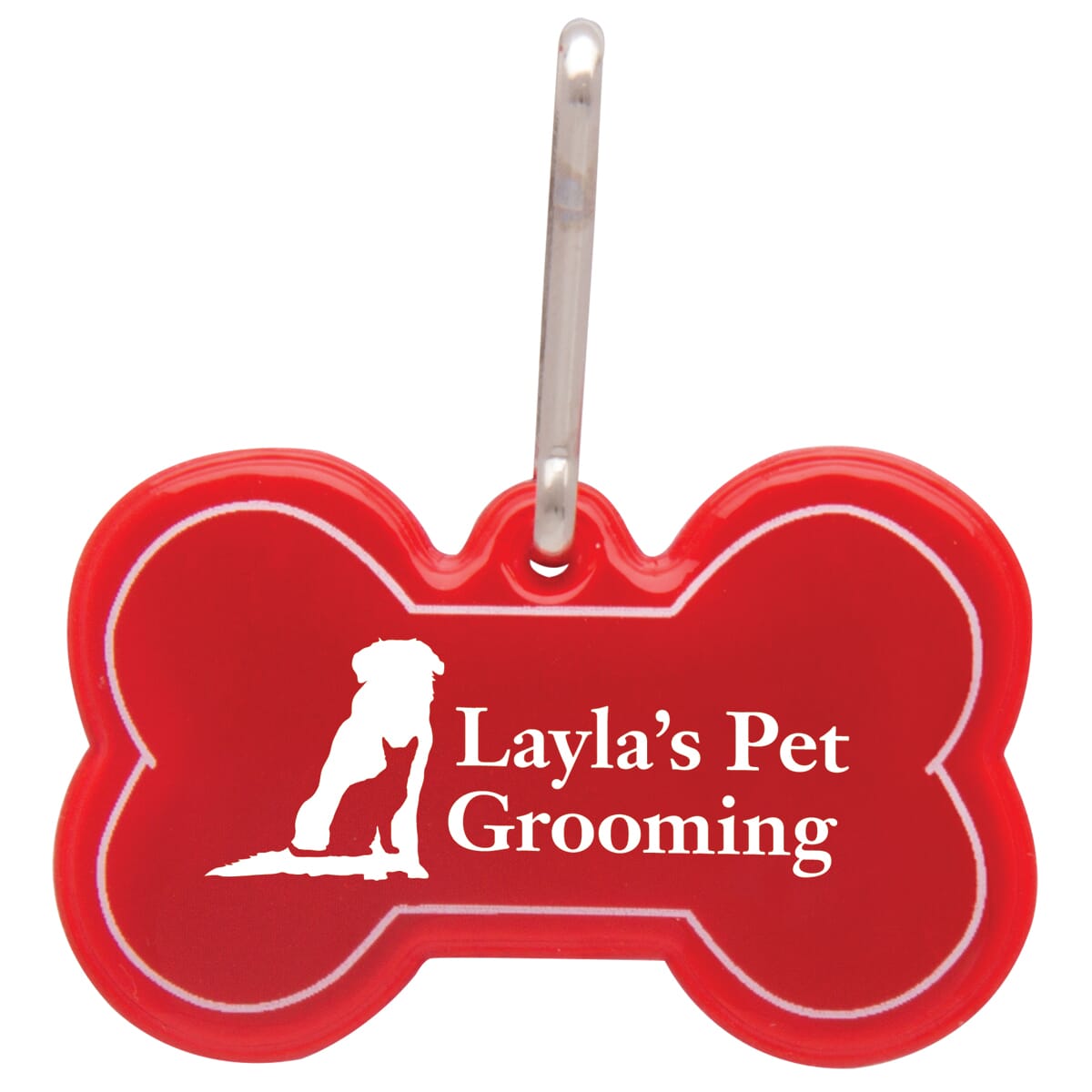 Dog Bone Reflective Collar Tag