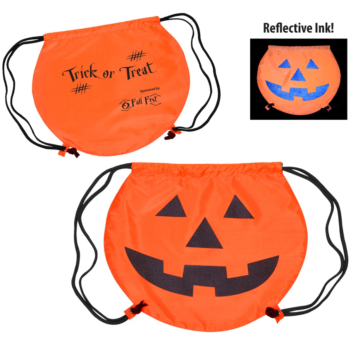 Pumpkin Drawstring Backpack