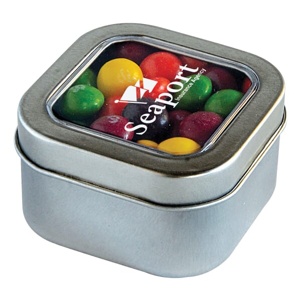 Skittles® in Large Square Window Tin