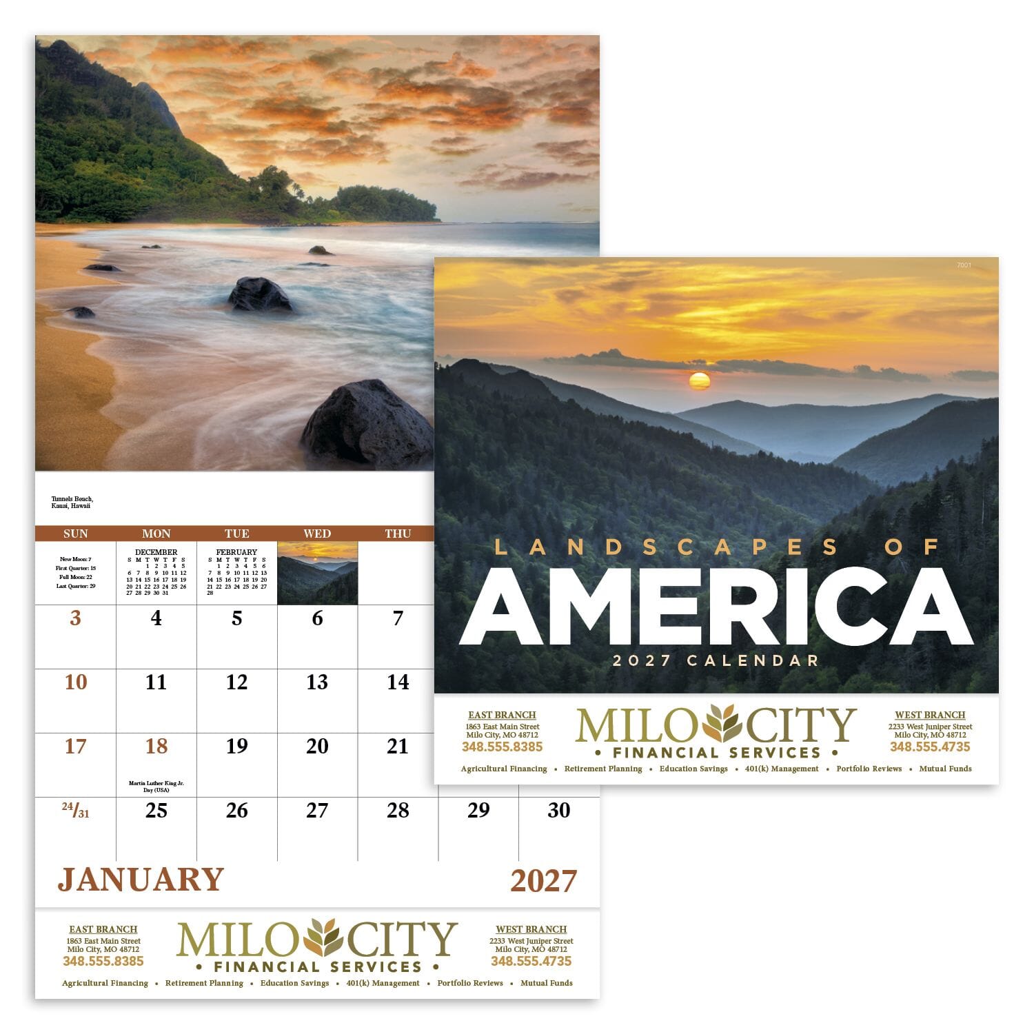 2027 Landscapes of America - Stapled Calendar