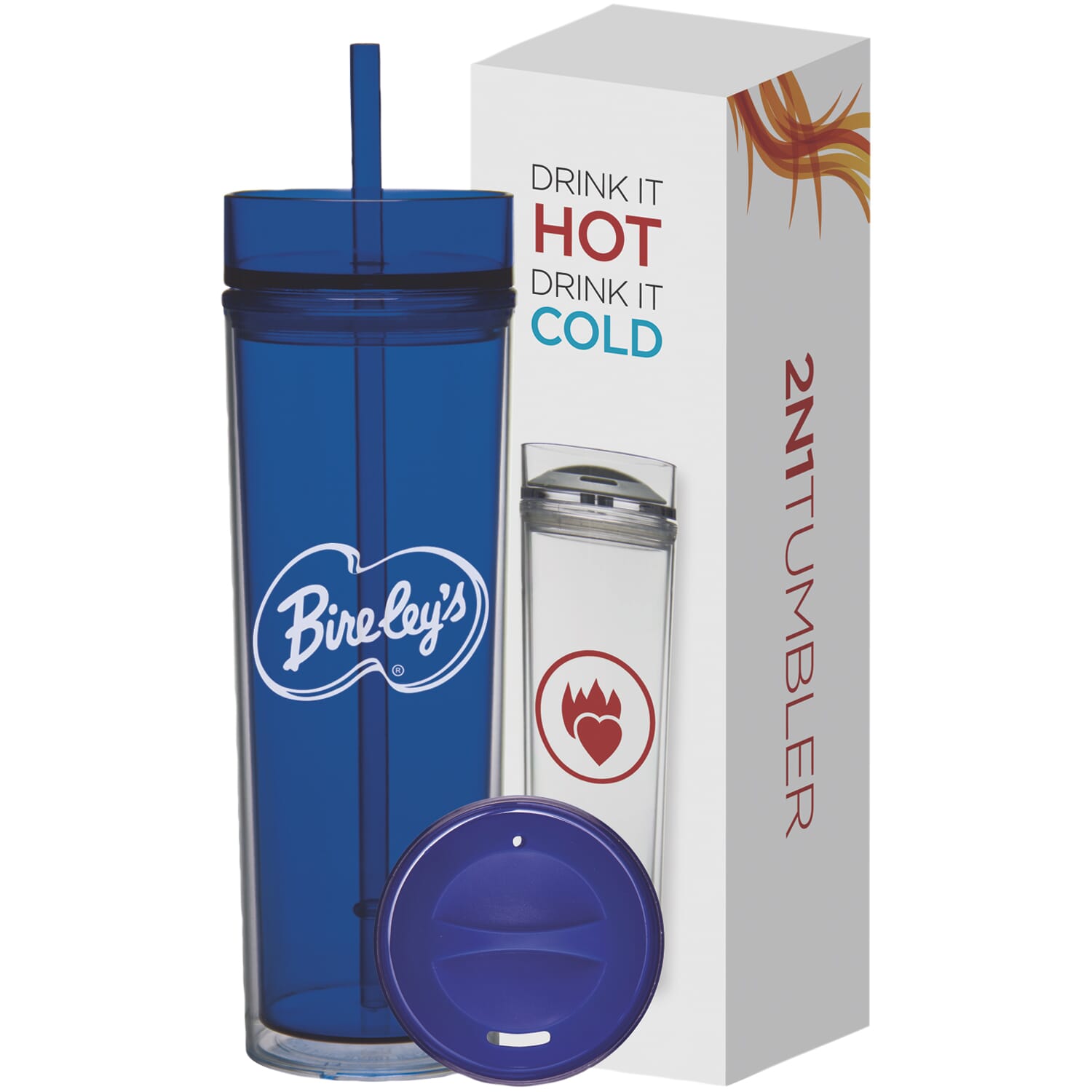 16 oz Tube Hot & Cold Tumbler