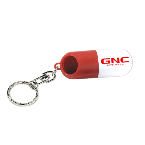 Capsule Pill Holder Key Ring