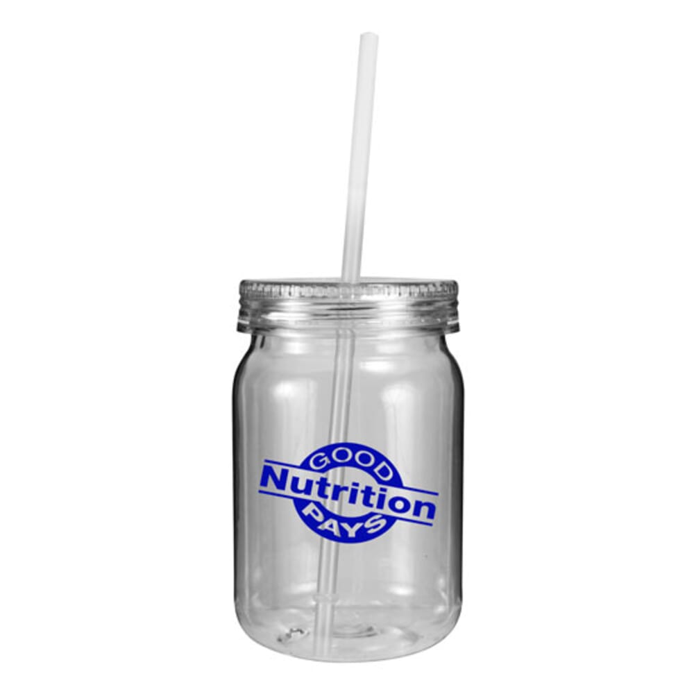 24 oz Plastic Mason Jar