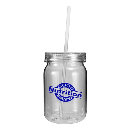 24 oz Plastic Mason Jar
