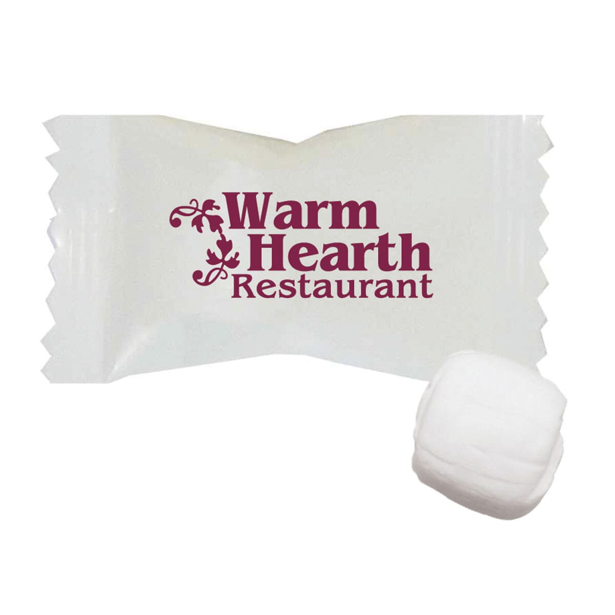 White Buttermints in White Wrappers