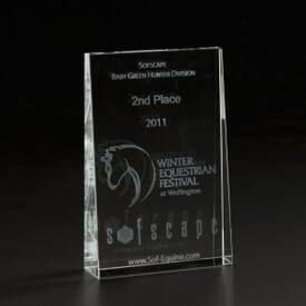 3D Crystal Wedge Small Award