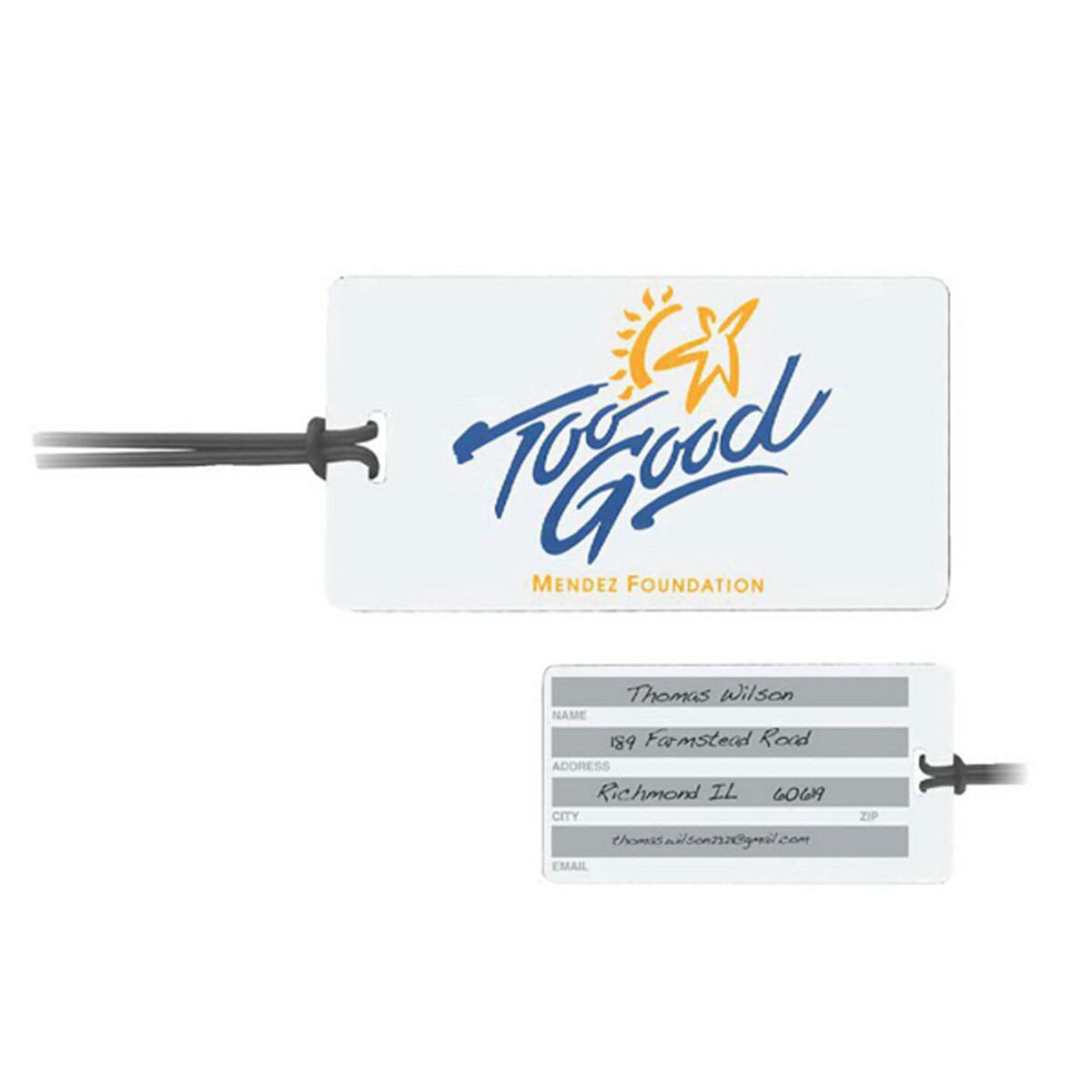 Rectangle Write-On Surface Luggage Tag
