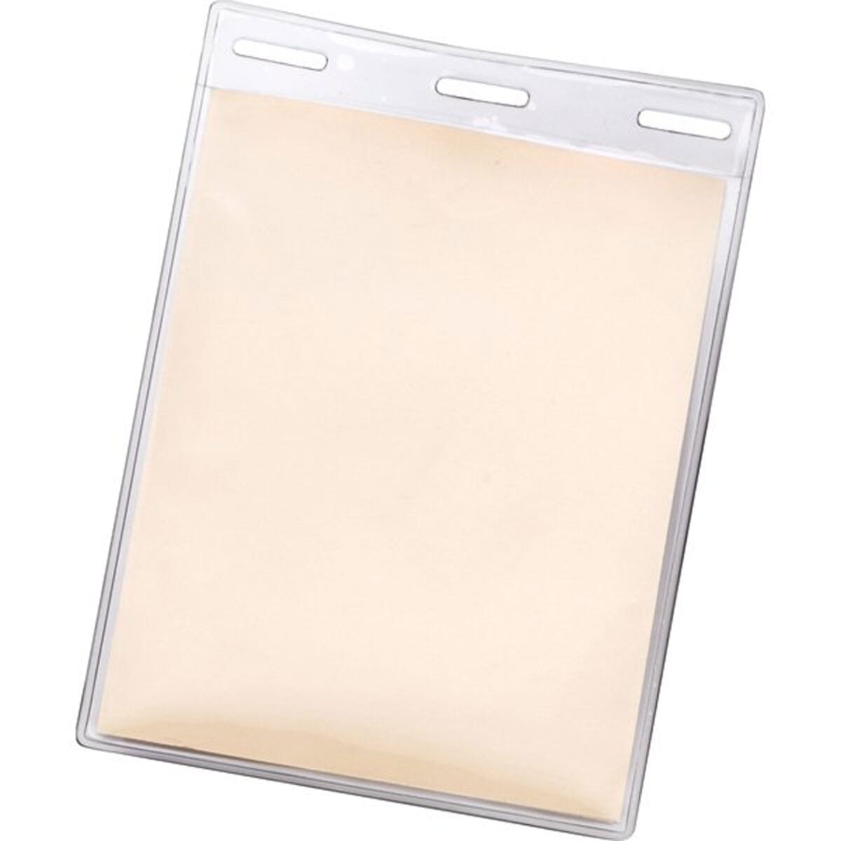 4 1/4" x 3 5/16" Vertical Vinyl Pouch