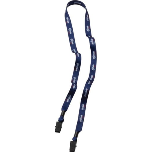 1/2" Dye-Sublimated Polyester Lanyard With Double Ended Crimps And Bulldog Clips