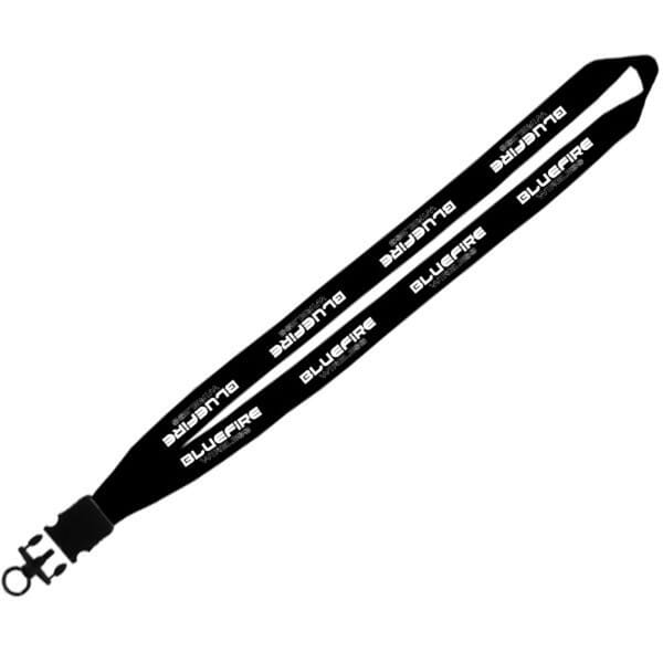 3/4" Cotton Lanyard with Plastic Snap-Buckle Release & O-Ring