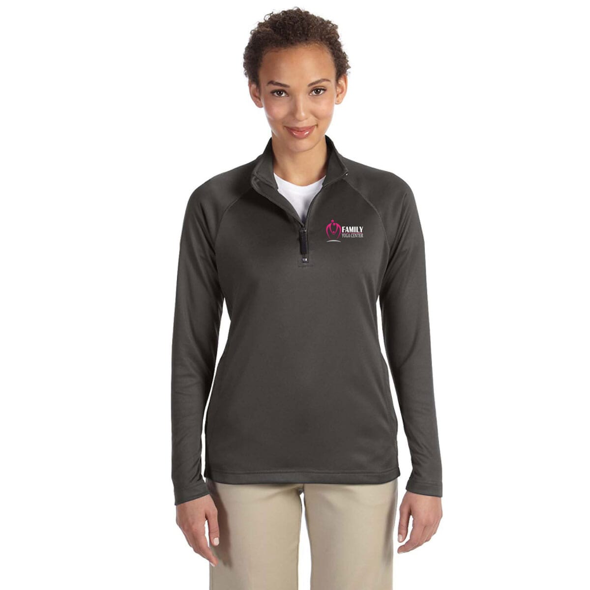 Ladies' Devon & Jones® Stretch Tech-Shell® Compass Quarter Zip