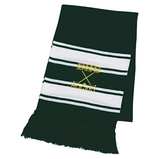 Fringe Scarf with Embroidered Team Logo