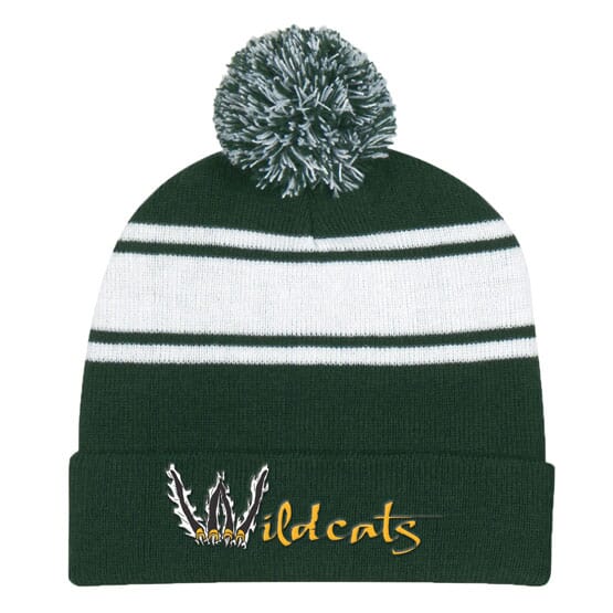 Pom Beanie with Embroidered Team Logo