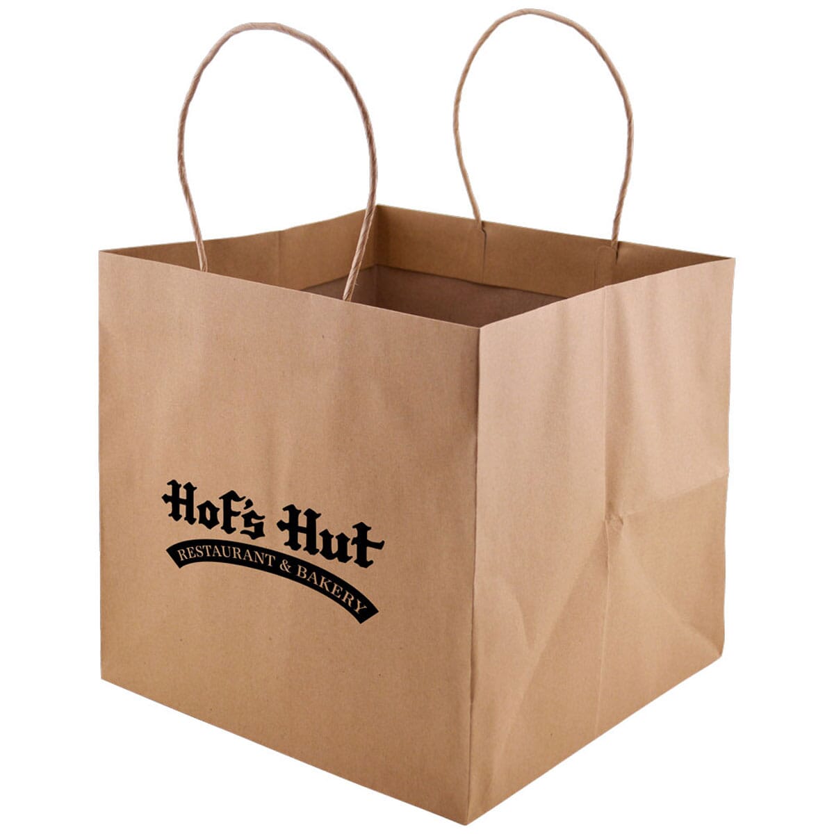 Wide Gusset Take Out Bag - Natural Kraft