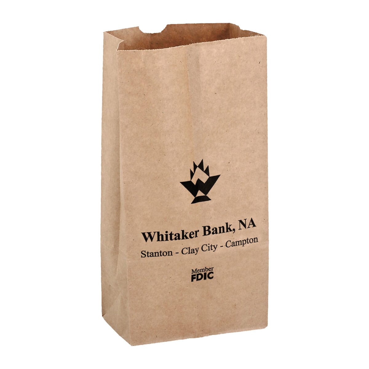 Natural Kraft Grocery Bag- 4 1/4" x 8 3/16" x 2 3/8"