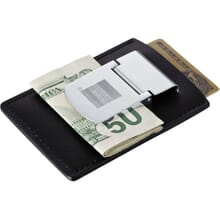 Zippo leather spring loaded money clip