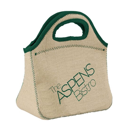 Klutch Burlap-Neoprene Lunch Bag