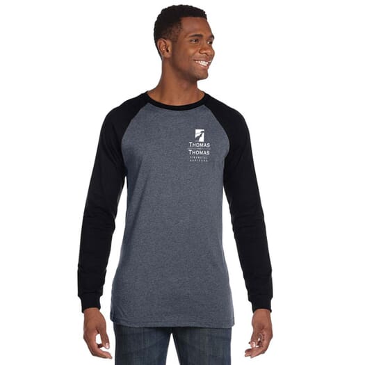 Canvas Men's Jersey Long-Sleeve Baseball T-Shirt