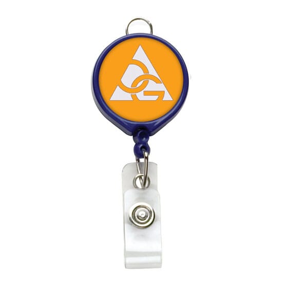 Large Face Badge Reel W/Lanyard Attachment- Polydome