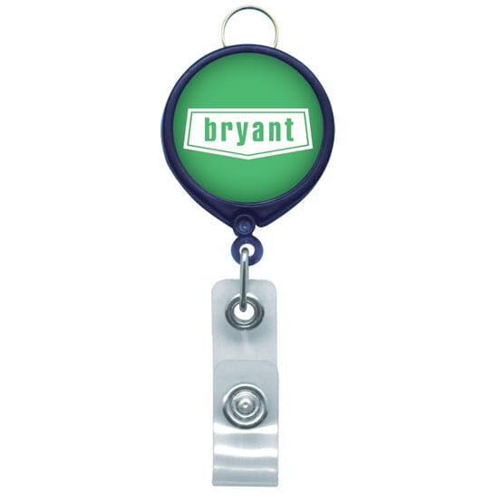 Large Face Badge Reel W/Lanyard Attachement- Translucent- Polydome