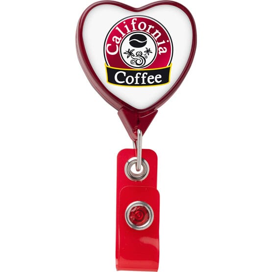 Jumbo Heart Badge Reel- Polydome