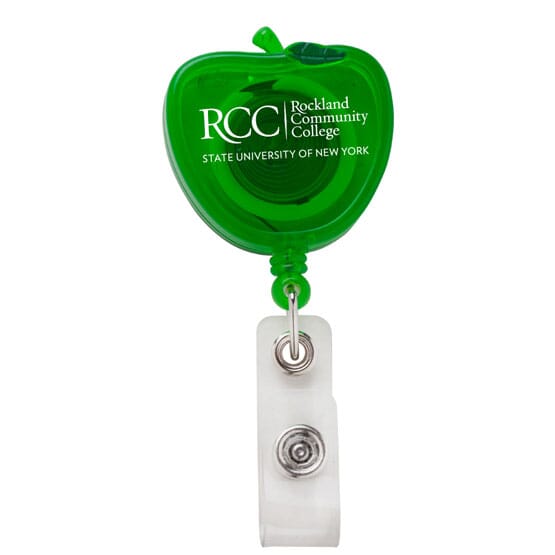 Apple Badge Reel W/Alligator Clip- Chroma