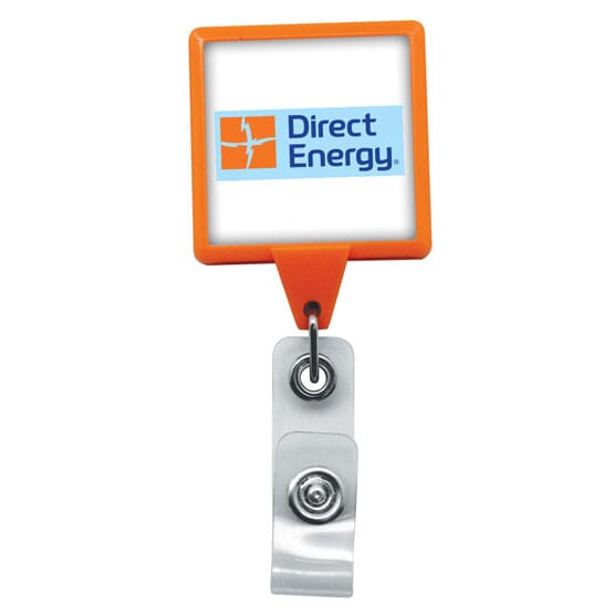 Jumbo Neon Square Badge Reel- Polydome