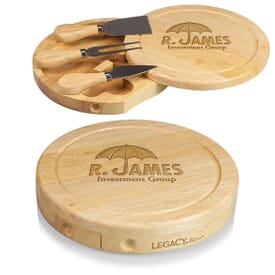 Brie-Cheese Board With Tools, Round 7&quot;