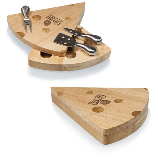 Swiss-Cheese Board W/Stainless Steel Tools