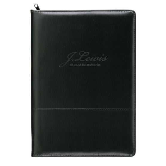 Script Zippered Padfolio