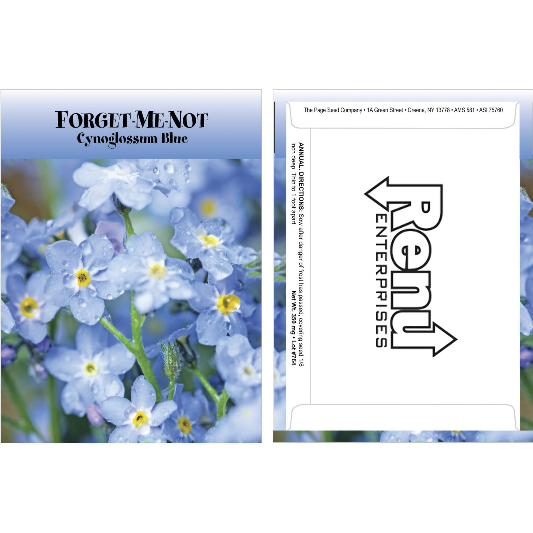 Standard Series Seed Packet- Forget-Me-Not Blue