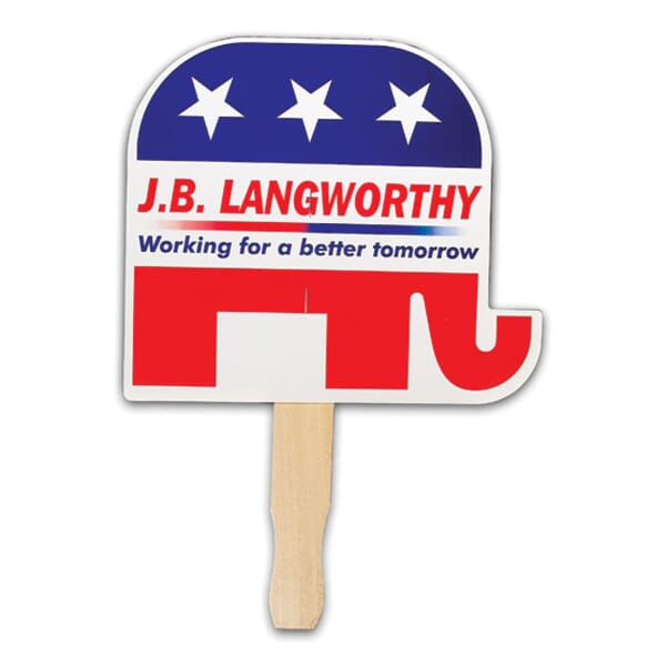 Patriotic Hand Fan- Stock Elephant Graphics
