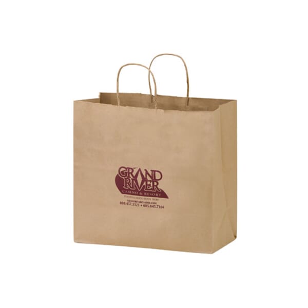Natural Carry Out Bag 13" x 7" x 12 3/4"