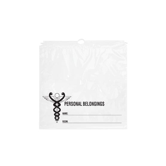 20" x 20" x 4" Cotton Cord Drawstring Hospital Bag