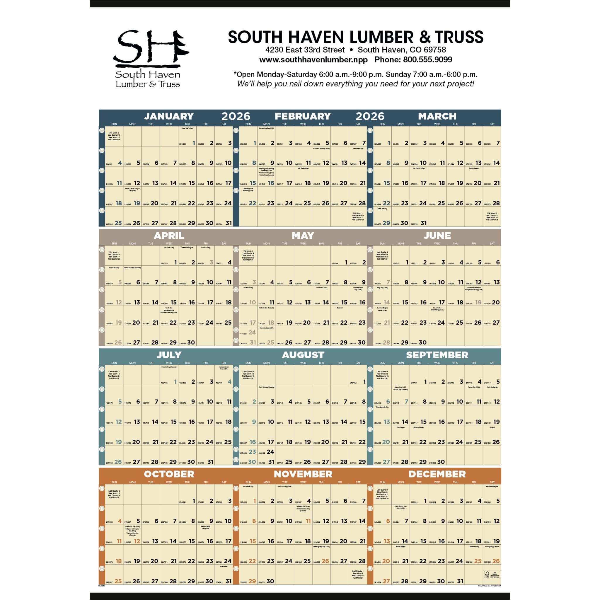2025 Time Management Span A Year - Non Laminated