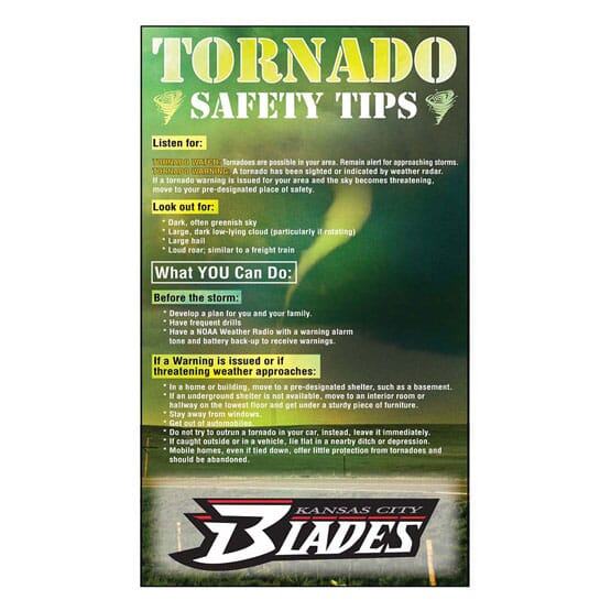 3 1/2" X 6" Tornado Safety Tips Mega-Mags™ Magnet
