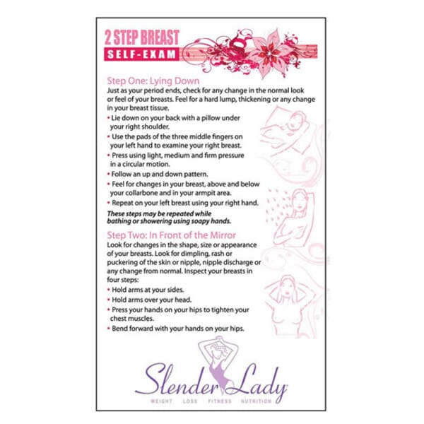 3 1/2" x 6" 2 Step Breast Self Exam Mega-Mags™ Magnet